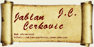 Jablan Čerković vizit kartica